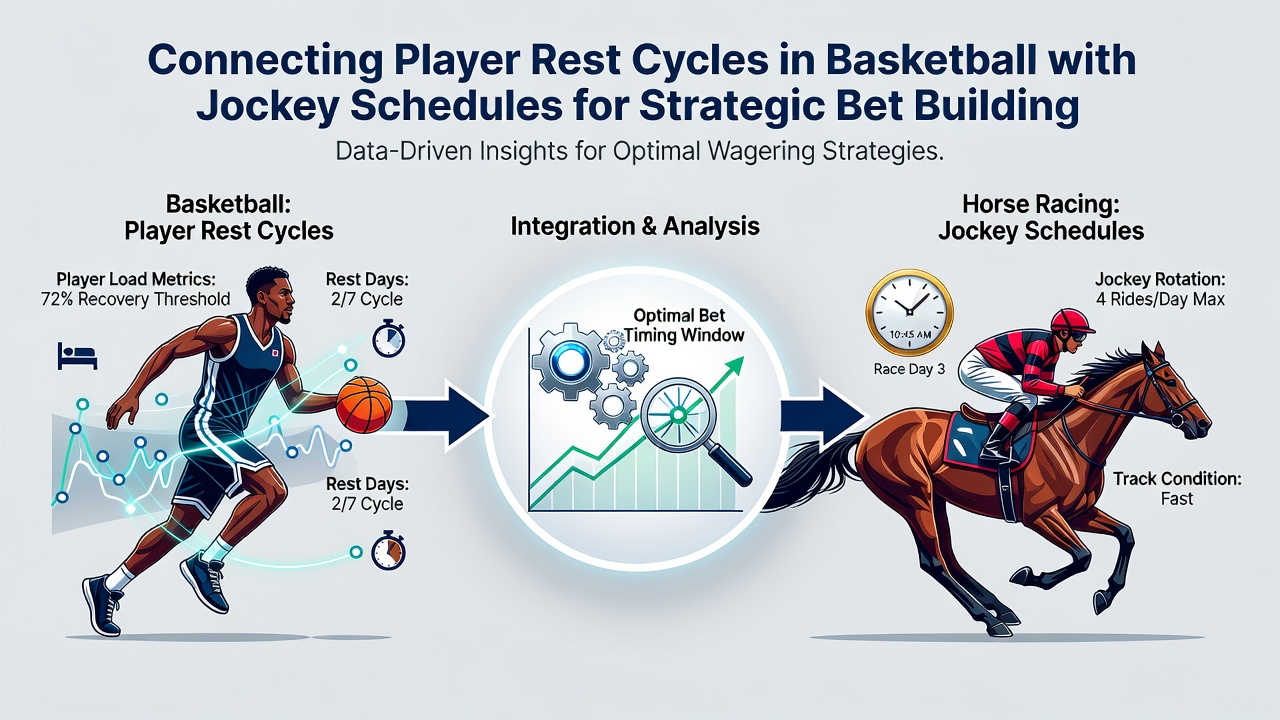 Chart illustrating alignment between NBA rest days and jockey mount frequencies across a sample week in June