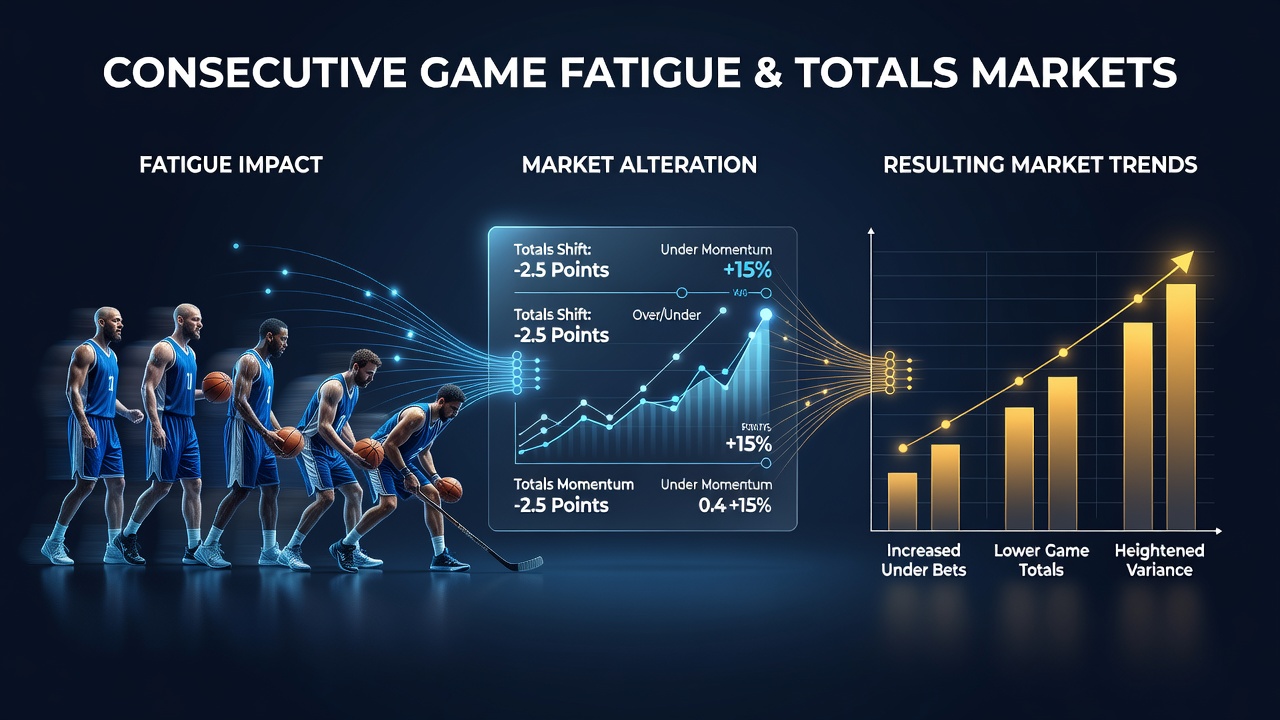 Professional athletes showing signs of fatigue during consecutive games in basketball and hockey leagues