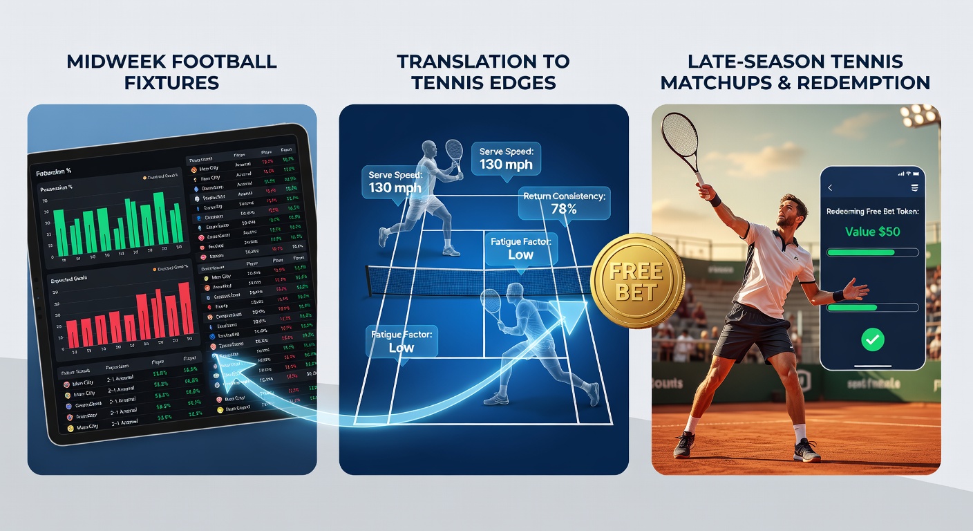 Visual representation of football form guides influencing tennis matchup analysis