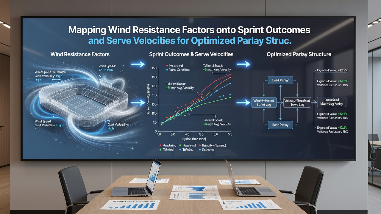 Tennis serve velocity tracking alongside wind vector diagrams used in performance analysis