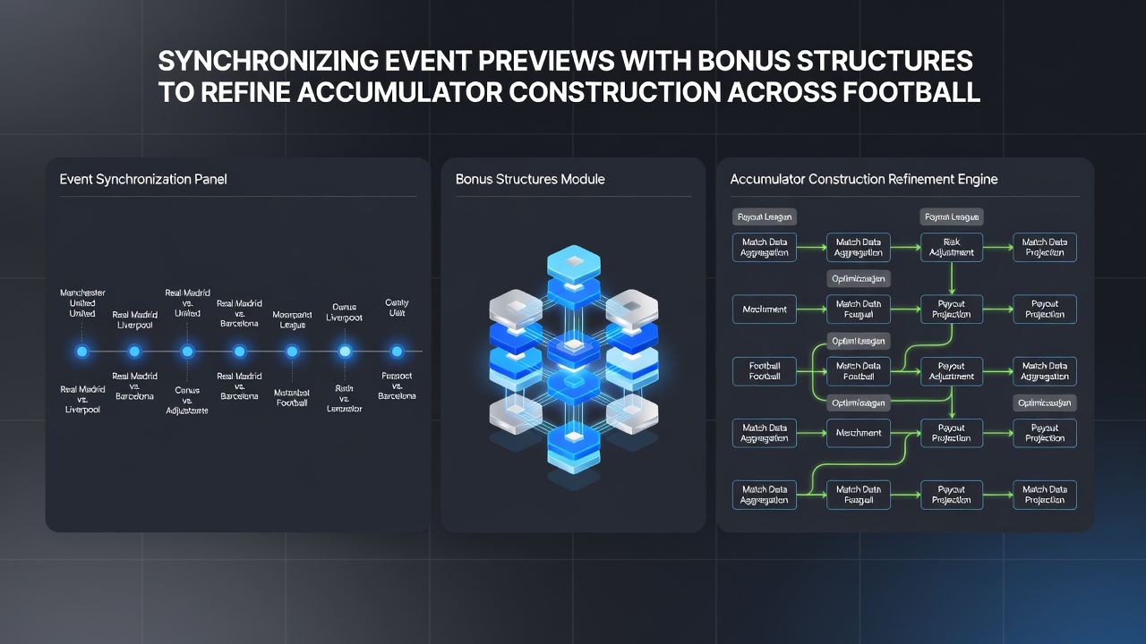 Illustration of bonus multiplier effects applied to synchronized preview selections in football tennis and basketball accumulators